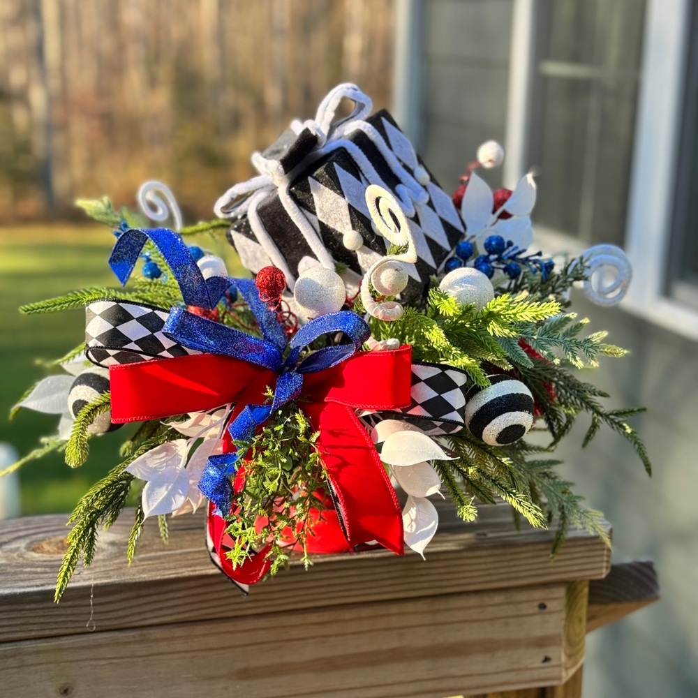 Vibrant Harlequin Print Arrangement
